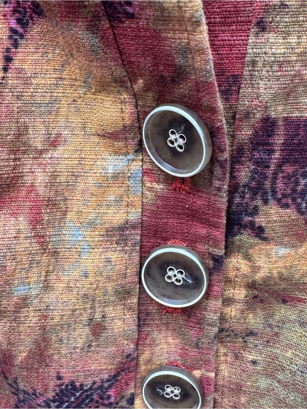 Coldwater Creek Woven Floral Blazer / Jacket Size 10 /M - Picture 3 of 5
